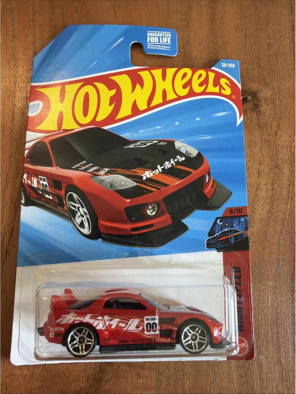 Hot Wheels 1:64 Diecast Nightburnerz RX-7 Mazda Red Black Car